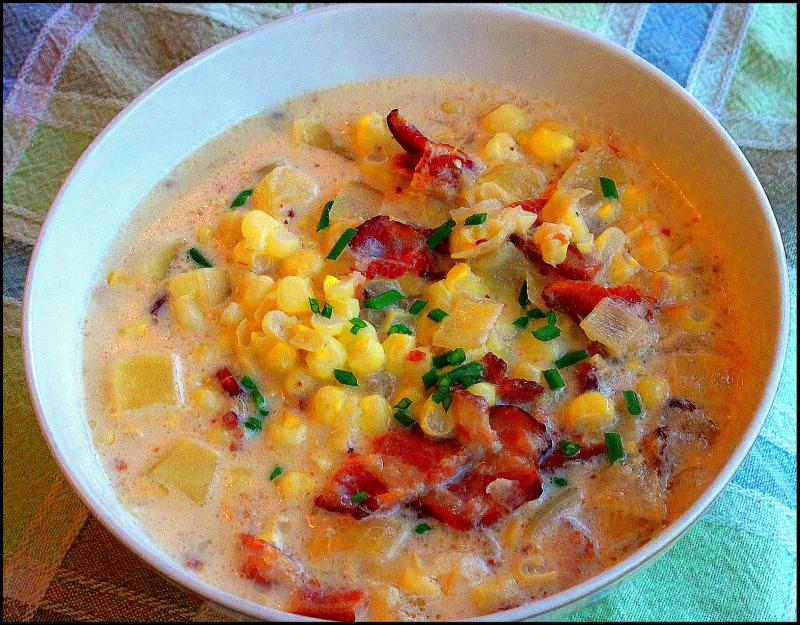 Traditional corn chowder with bacon, potato and onion makes a filling meal. JACK CLEMONS PHOTO